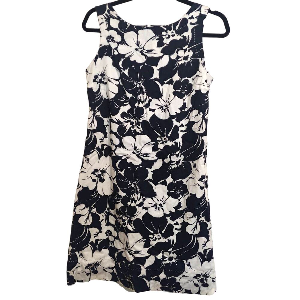Tommy Hilfiger Dress Sleeveless Floral Hibiscus Small